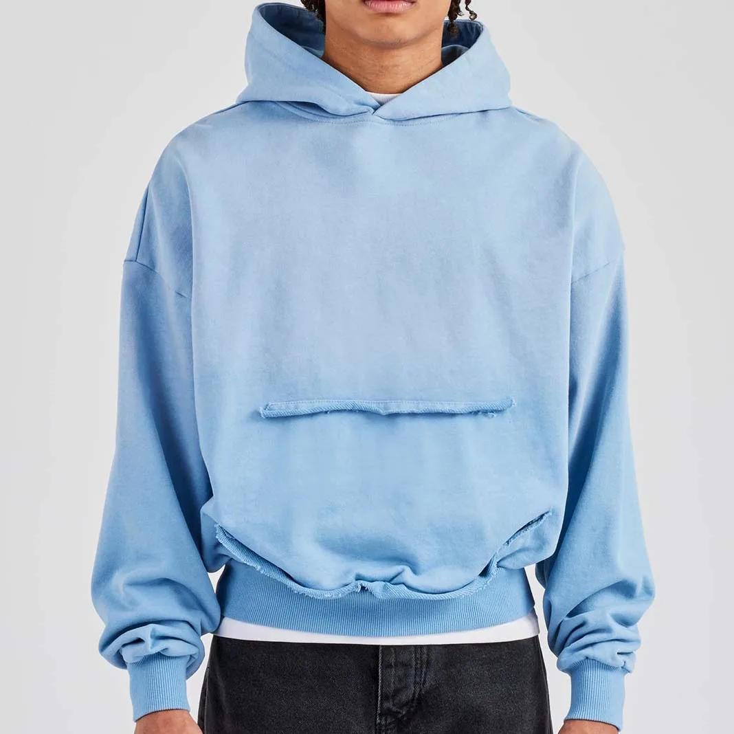 고품질 맞춤 남성용 오버사이즈 액시드 워시 빈티지 무지 후드티 디스트레스드 프린트 후드티 스트리트웨어 제조 업체 ODM 공급