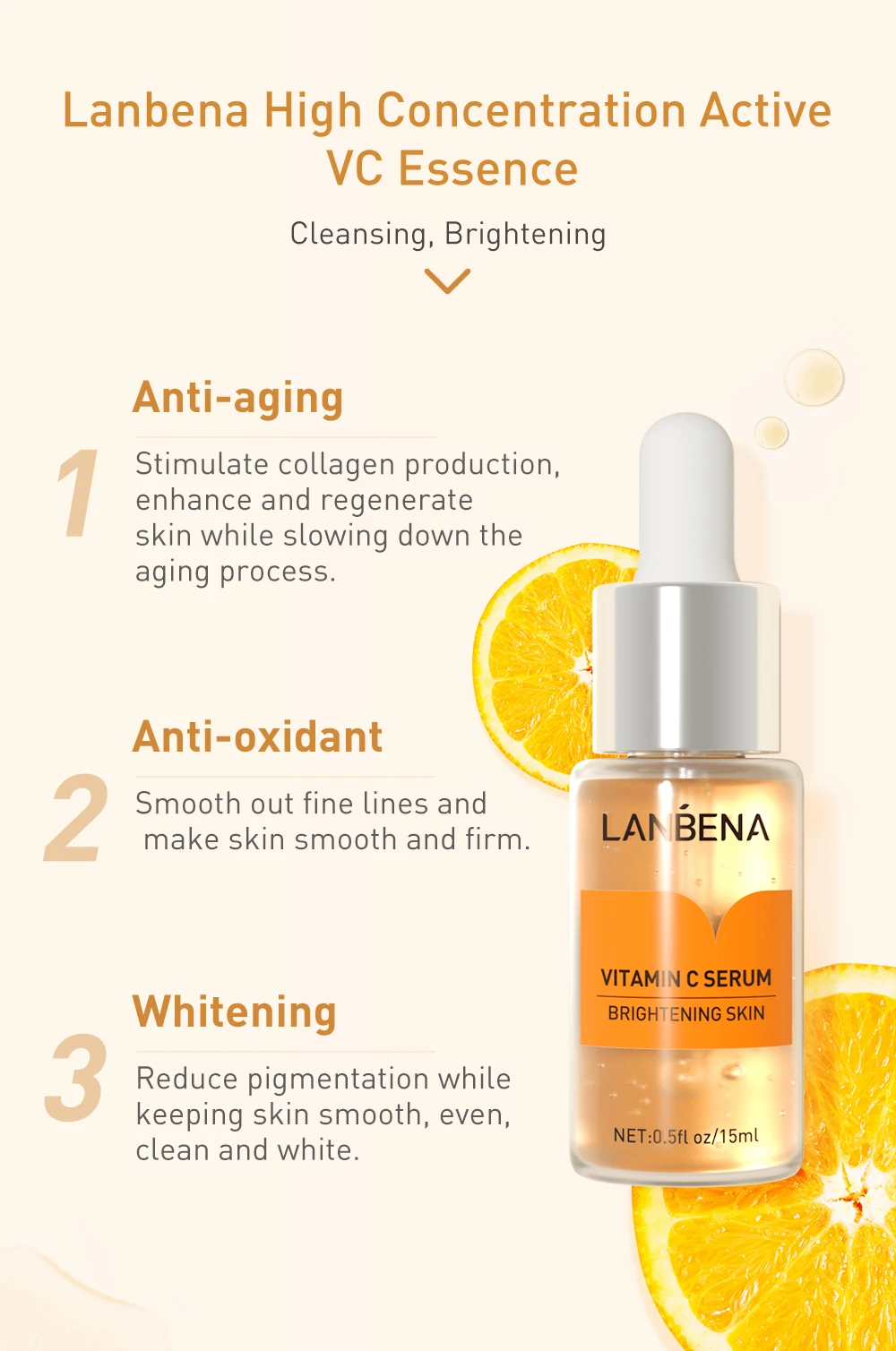 Lanbena High Quality Skin Care Vitamin C Serum Buy Vitamin C Serum Serum Vitamin C Skin Care Serum Product On Alibaba Com