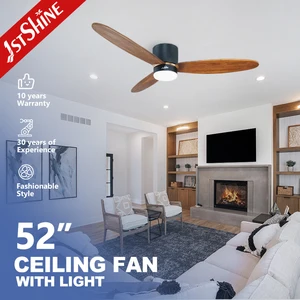 1stshine Ceiling Fan Good Quality Modern LED Light 3 Color Lighting Decorative Flush Ceiling Fan