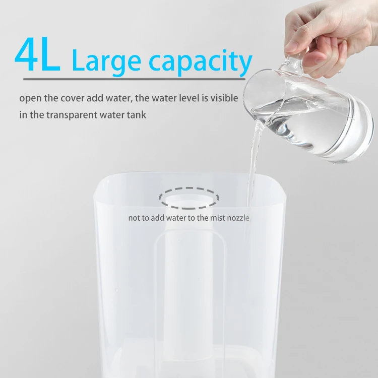 Home Top Fill Humidifiers 3L Cool Mist Humidifier for Bedroom Auto Shut Off