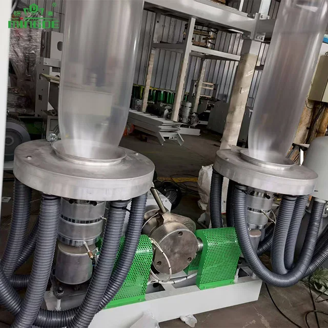 Factory Sales Economic Single Screw Double-head Film Blowing Extrusion Machine Plastic PE Blown Film Extruder Machines