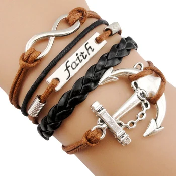 Manufacturer Infinity Love Wrap Leather Bracelet Wedding Engagement Friendship Birthday Gift Leather Bracelet for Women