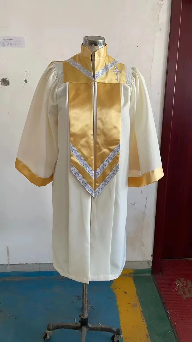 High Quality Pastor Vest with God Embroidered Chasuble Robe