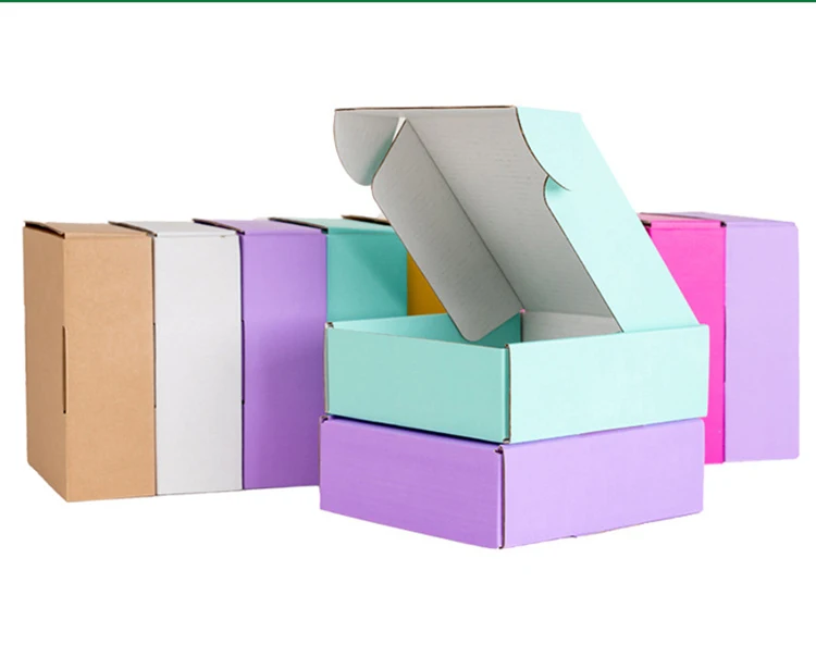 Custom Colorful Packing Box Mailer Kraft Cardboard Folding Corrugated ...