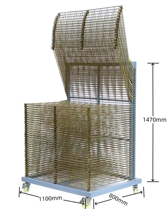 Industrial Multi-Rack Screen Printing Drying Racks