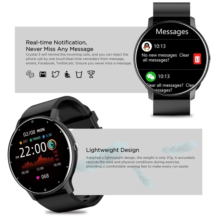 LIGE 2022 Fashion Smart Watch Men Women NFC Smartwatch IP67 Water