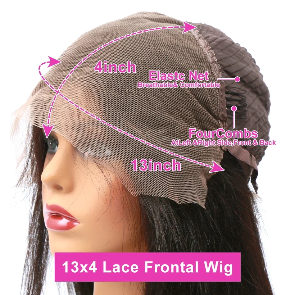 250 % Dichte, lockere, tief gewellte Lace-Frontal-Perücke, brasilianisches Remy-Echthaar, lockige Lace-Front-Perücke für Frauen_voghion.com