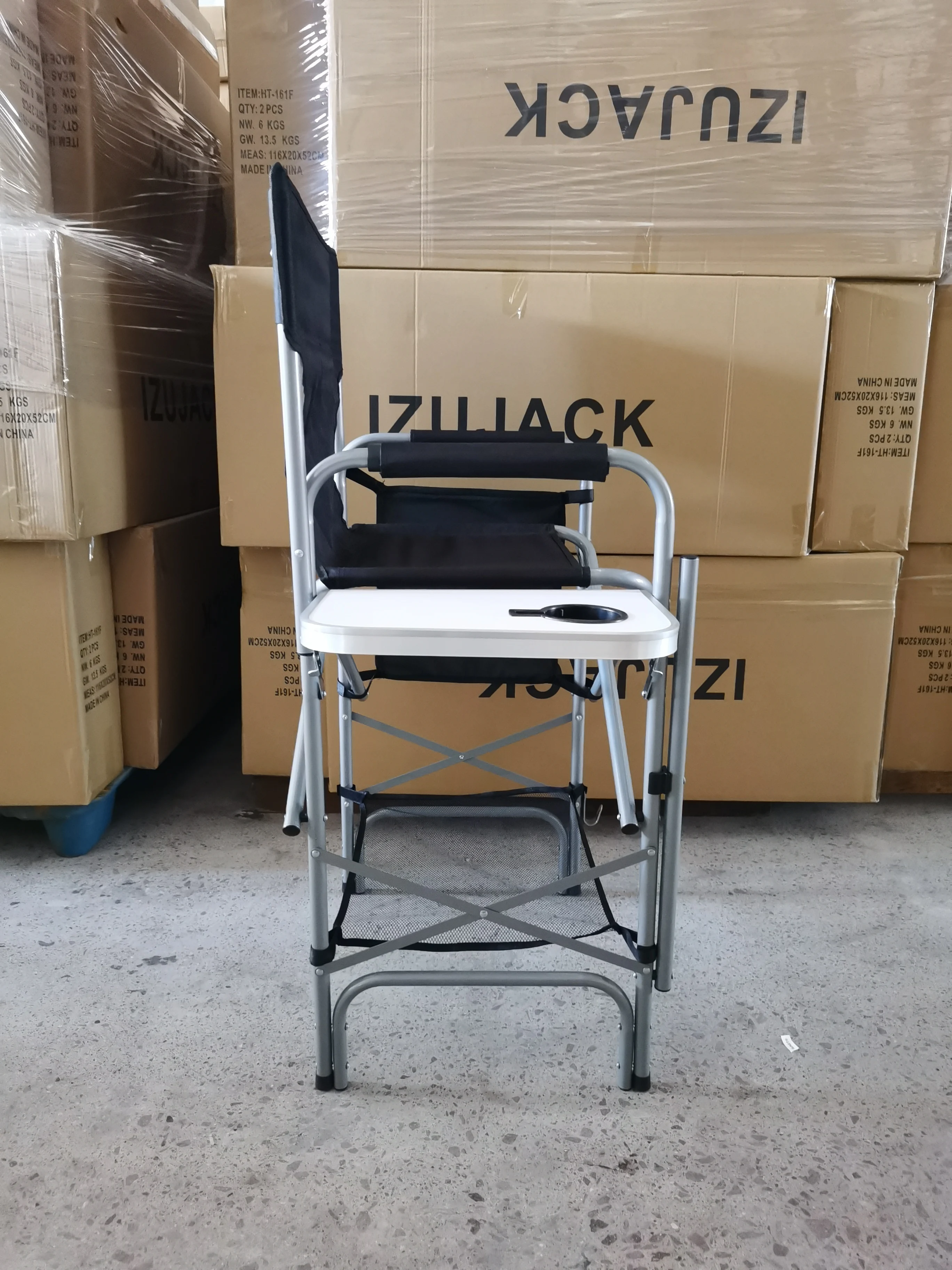 2024 Hitree OEM Factory Modern Makeup Make-up Outdoor Steel Folding Chair With Promotional Price