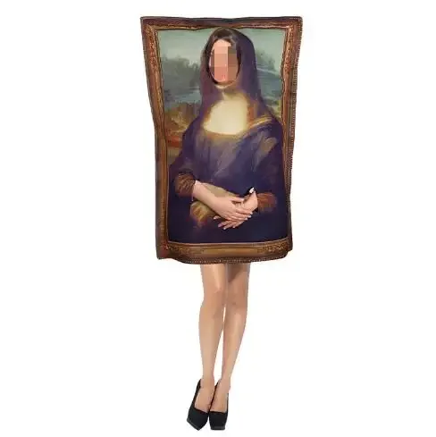 Kids Mona Lisa Costume – Funny Famous Painting Halloween & Cosplay Outfit For Toddlers - View #8