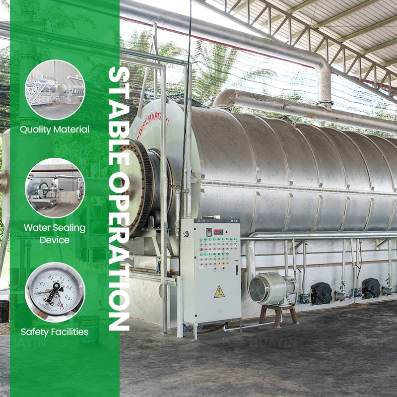 Huayin High Automation 20 Ton Waste Tyre Pyrolysis Oil Plant With High Profit