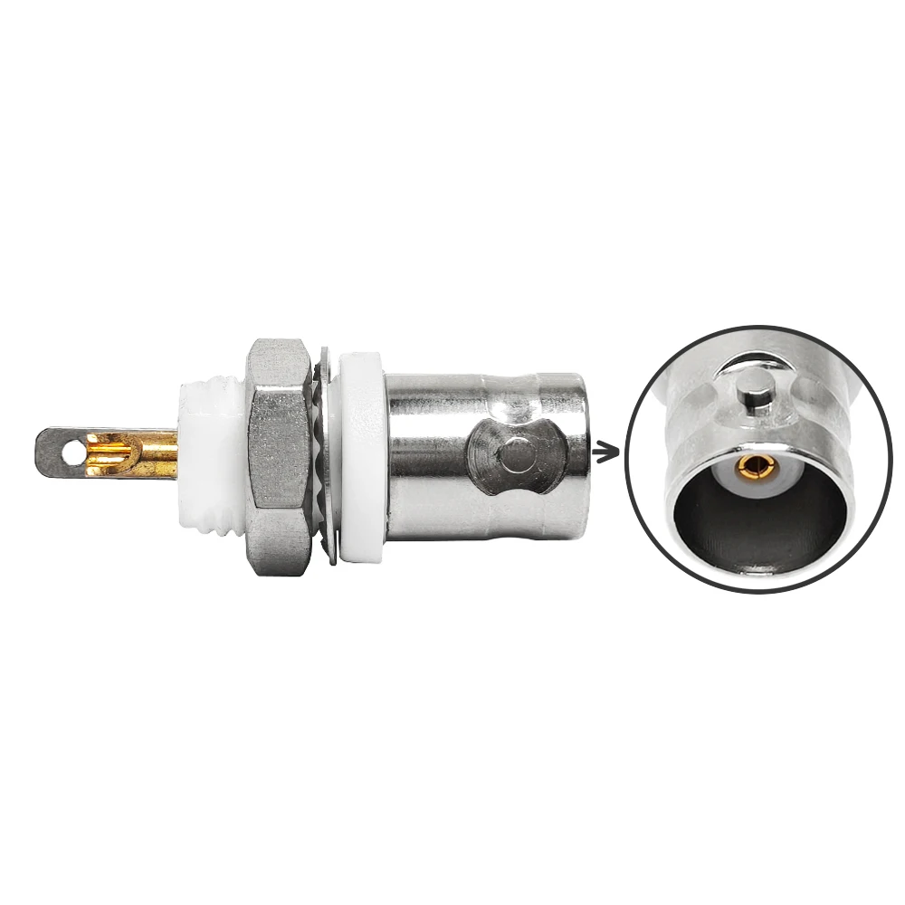 BNC Female Bulkhead Electronic Connector BNC-50KY with Insulating Nuts to Fix the BNC-KY-Panel Socket
