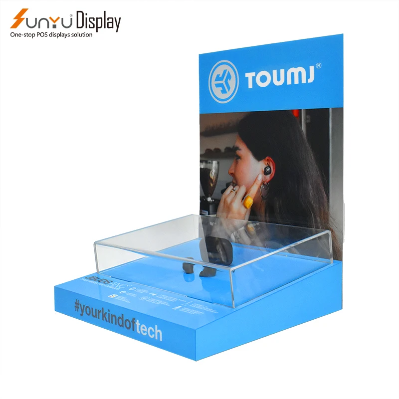 Factory Customization Acrylic Bluetooth Headphone  Display Stand Electronic Product Display Stand  Display Table  for Store