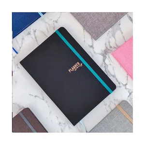 Promotion 2026 Cheap Custom logo A5 Hardcover Notebook Linen Fabric Notepad  Eco Journal Weekly Daily Planner with Elastic Band