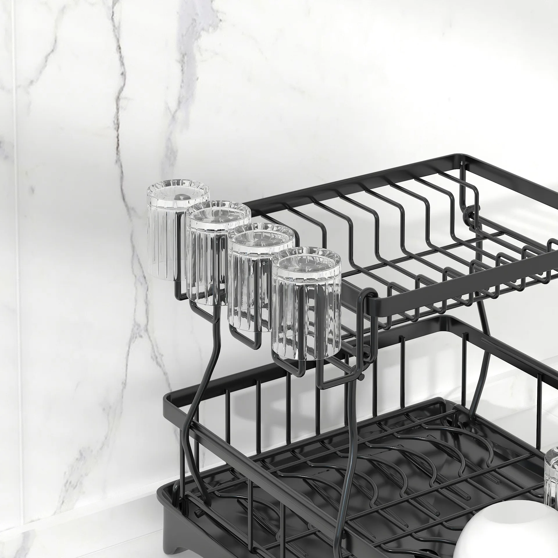 Kitchen Counter Table Rack By Gypsum Kitchen Disassembly And Assembly Of Dishes Racks Countertops Cups And ...