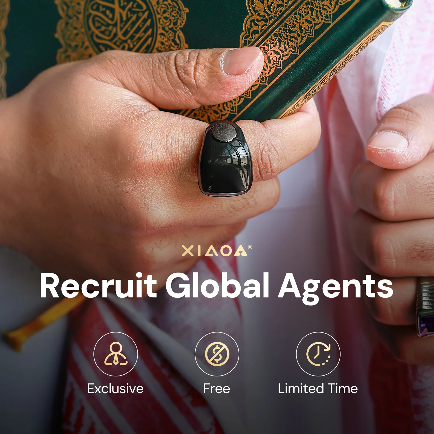 Iqibla zikr кольцо умный мусульманский электронный счетчик zikir tasbih цифровое Tasbeeh