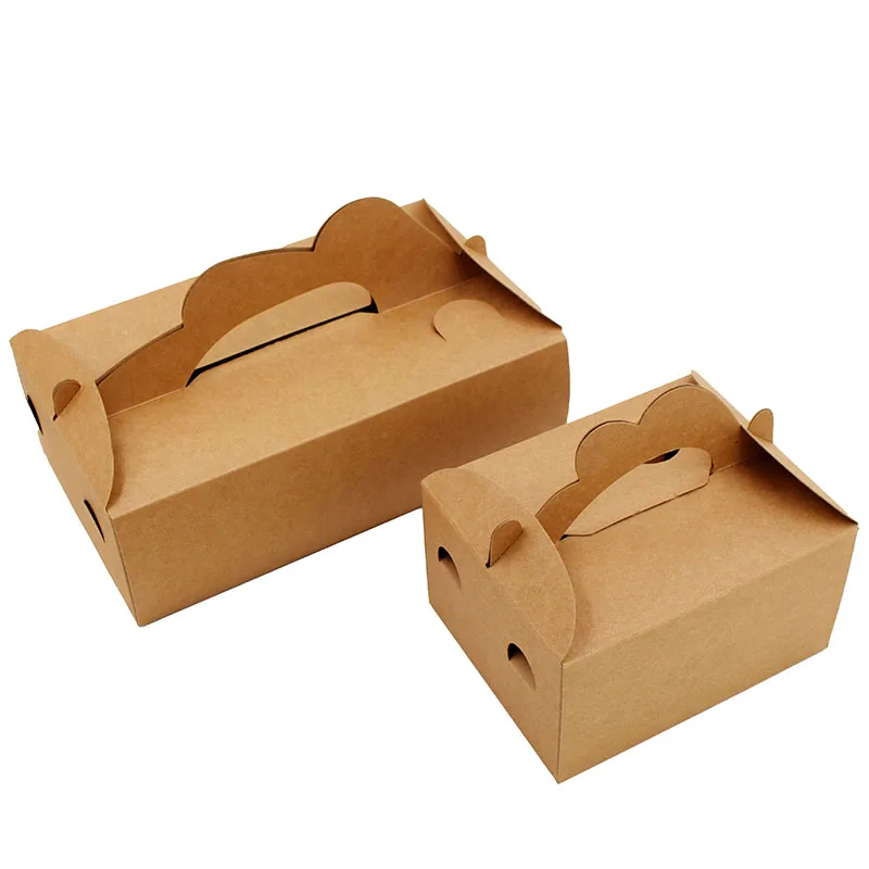 Custom Disposable Chicken Packaging Boxes For Fast Food Take Out Paper Box With Handle Buy 7473