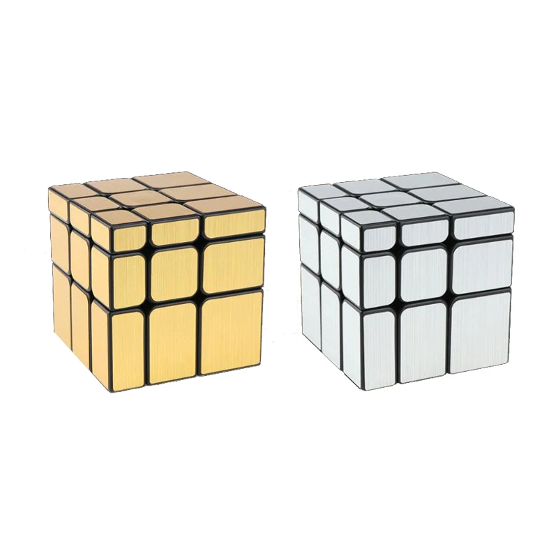 Speed Rubik's Cube 2x2 Mirror Surface Magic Twist Puzzle Educational Toy Gold 