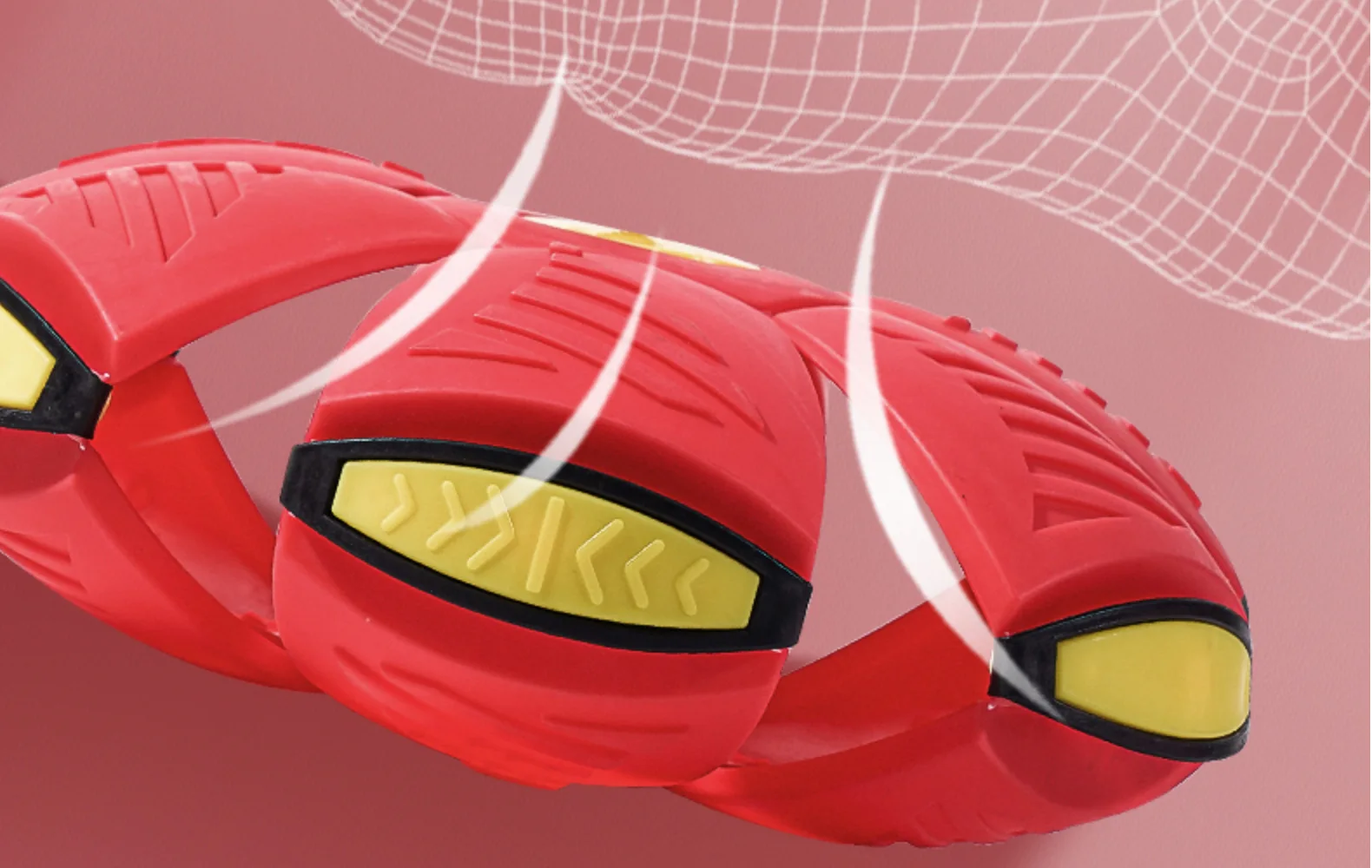 Led Magic Ufo Flying Saucer Flat Balls Deformation Vent Ball Balones