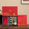 taccuino blu + penna + segnalibro + chiavetta USB + cofanetto regalo rosso