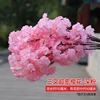 Flores de cerezo de tres puntas, de color rosa intenso (5 ramas)