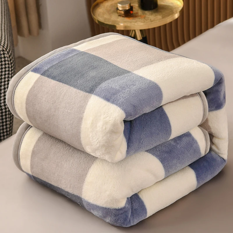 Thick Double Layer Hypoallergenic Throw Flannel Milk Velvet Sherpa