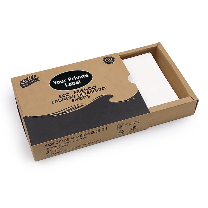 Eco-Friendly Solid Perforated Laundry Detergent Strip Disposable Drawer Box Packed with Biodegradable Formula