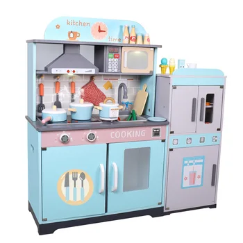 Factory Mainan Masak Big Double-Sided Music Light Spray Kids Kitchen Toys Set