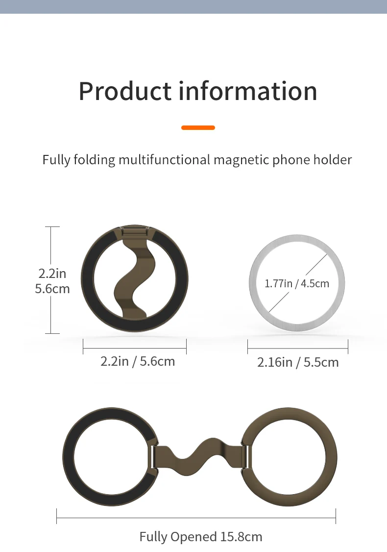 Magnetic Phone Stand with Adjustable Height Flexible Bendable Arm for Desk Office Strong Magnet Waterproof Design