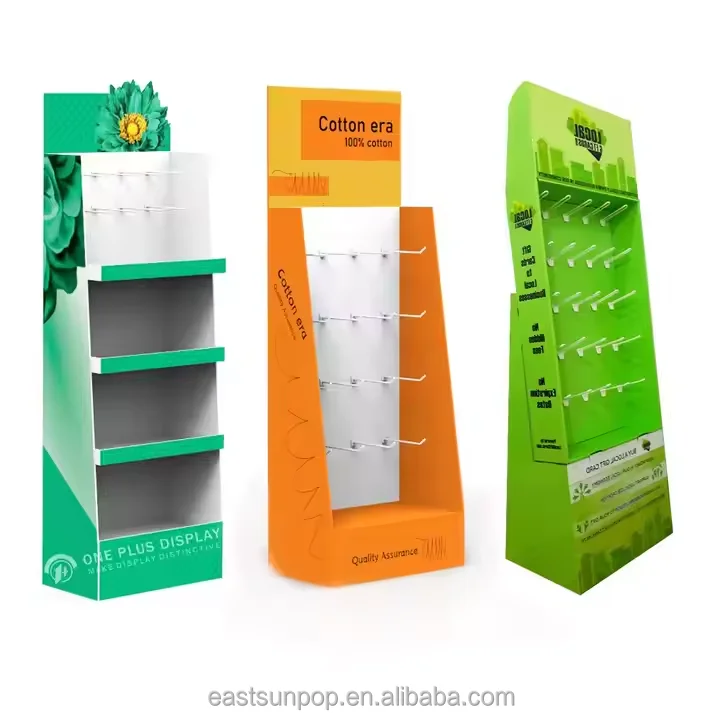 Custom Retail Product Promotion Free Standing Point of Sale Corrugated Cardboard Display Stand for Consumer Electronics