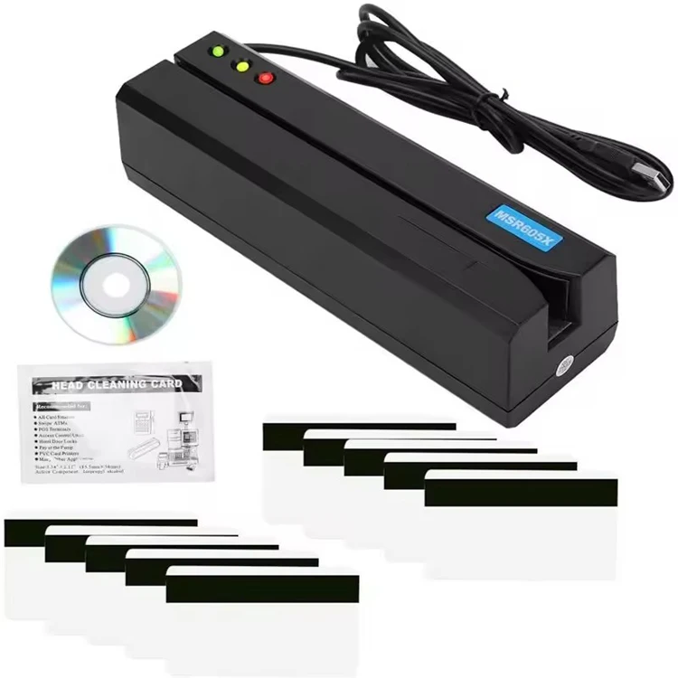 MSR100 USB Swipe Magnetic Credit Mini Card Reader Plug and Play Reader Track 1/2/3 Stripe Card Reader Writer Encoder