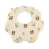 A5 bear head tulip flower bib