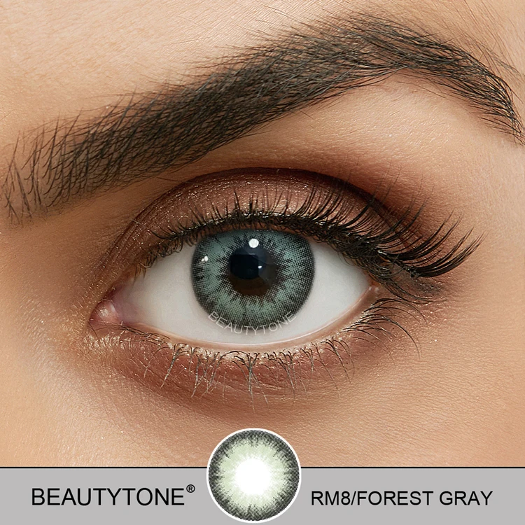 HOT fresh looking Chinese cosmetic wholesale color contact lens cheap 3 tone soft yearly  eye colored contact lenses