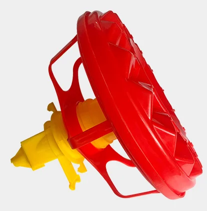 Duck Goose House Pan Feeder Poultry Feeding Systems Yellow Red