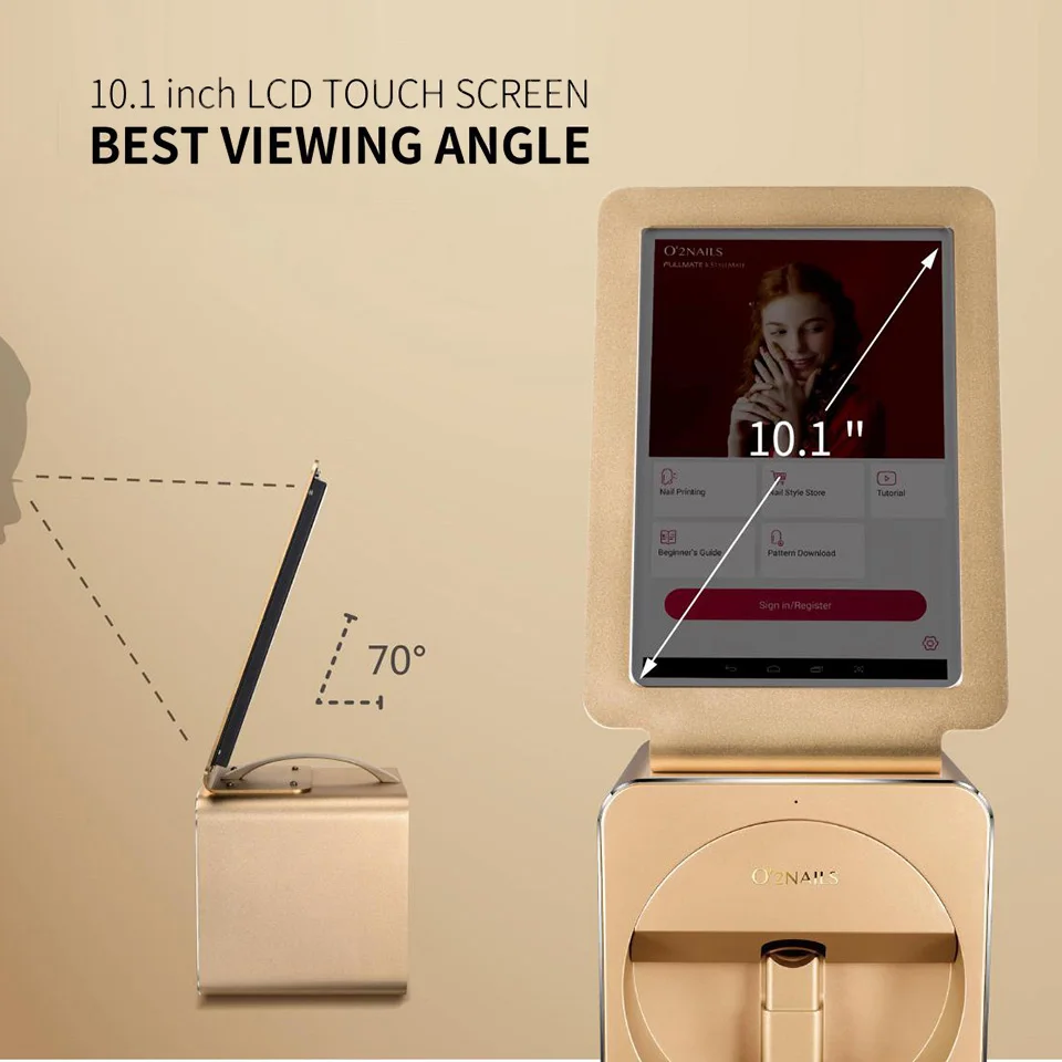 Amazon.com: O'2nails V11 - Impresora digital portátil para uñas, con  control desde un teléfono inteligente, de WiFi inalámbrico. Paquete de  esmalte de uñas de gel de más de 800 imágenes (blanco). :