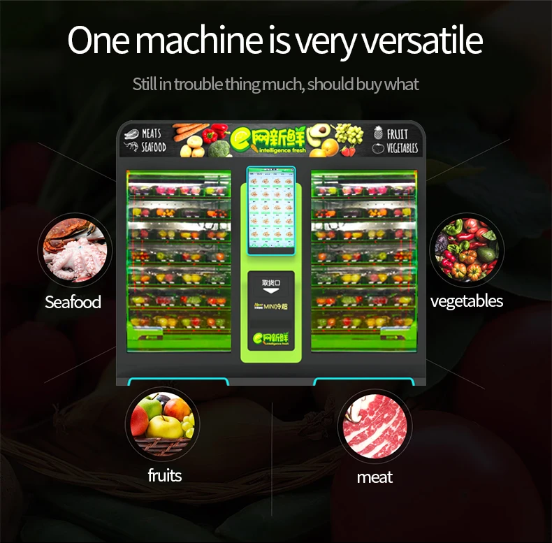 Fresh Fruit Salad Vending Machine Frozen Fruit Smoothie Maker Vending
