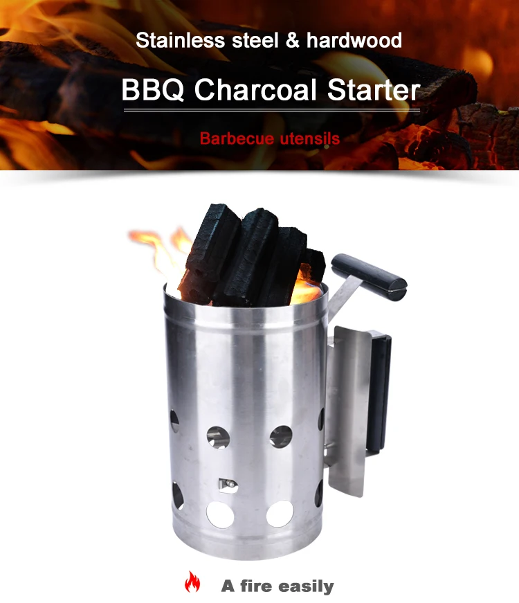 Outdoor Quick Rapidfire Bbq Charcoal Fire Starter Chimney Accessories