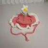 Pink flower hat