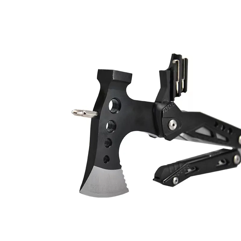 Upgraded 16-in-1 Multi-Tool for Camping Survival Gear with Axe Hammer Pliers Saw Screwdriver Gift for Men Dad Industrial Grade