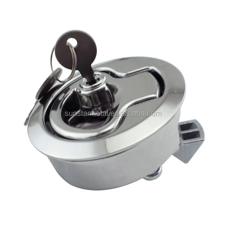 Marine Stainless Steel Slam Latch Flush Door Pull Boat Hardware for Deck Hatch Door
