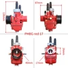 Carburador Phbg 17mm rojo--19006305