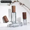Transparent + silver shower head + black walnut lid