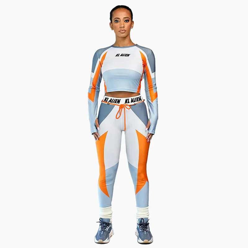 New Gym Activewear Conjunto Deportivo Kl Alien Women Workout Clothing Long  Sleeve Kl Alien Two Piece Yoga Sets Fitness Women - Buy Kl Alien Two Piece  Set,Yoga Sets Fitness Women,Long Sleeve Yoga