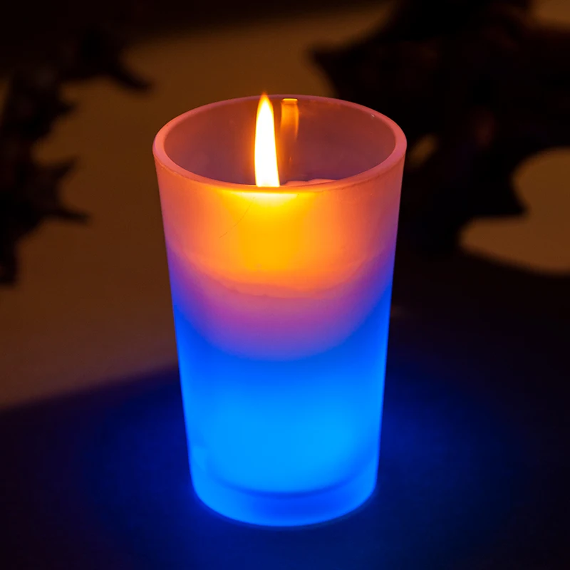 Party Led Colour Changing Aromatic Candles Home Fragrance Scented Luxury Battery Operated Flameless Candles With Glass Jar