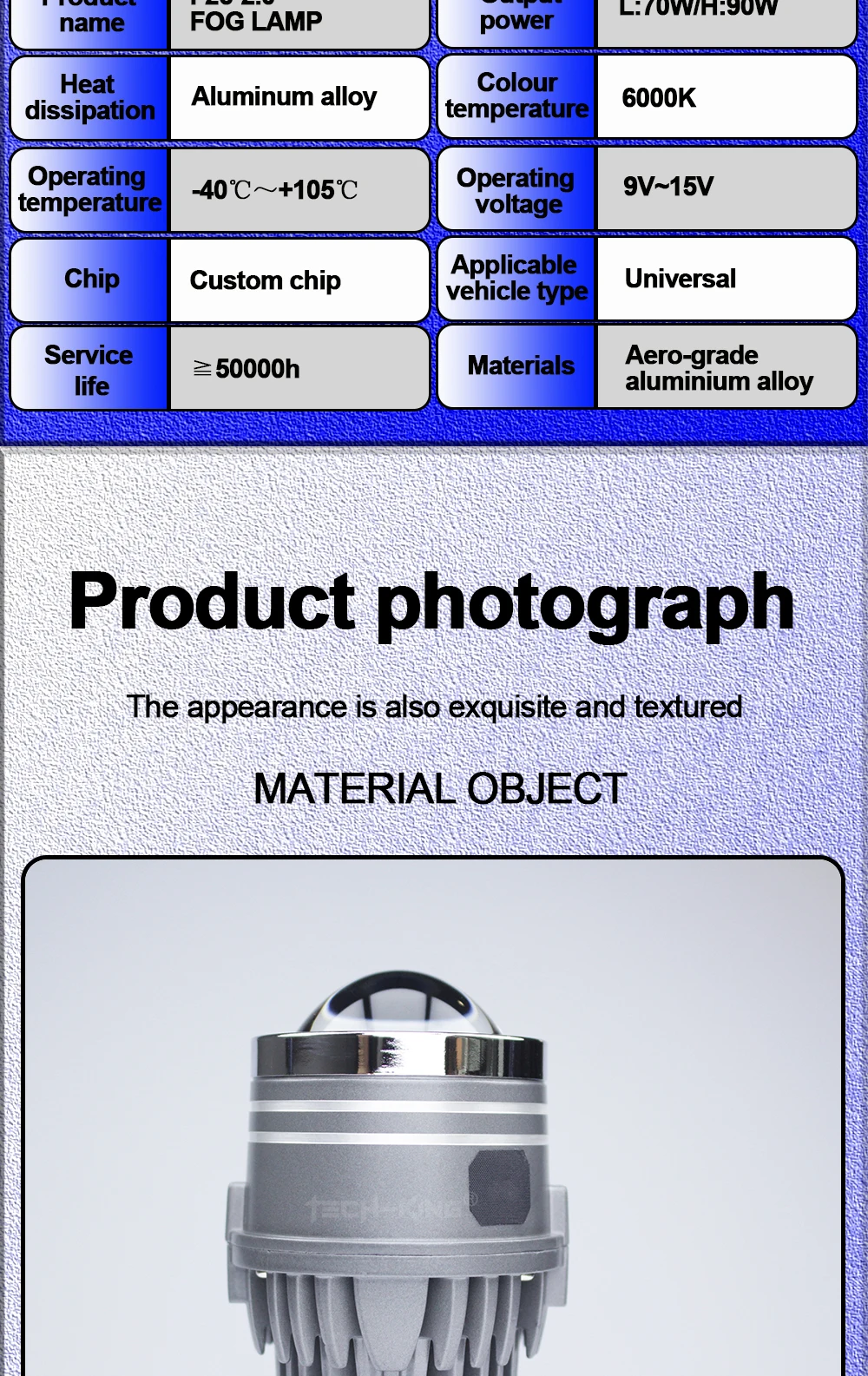 Wholesale High Quality Led Lenses Fog Lamp Bi Led Projector Lens Headlights Headlamps Car Accessories for Car 2.0 Inch 45W