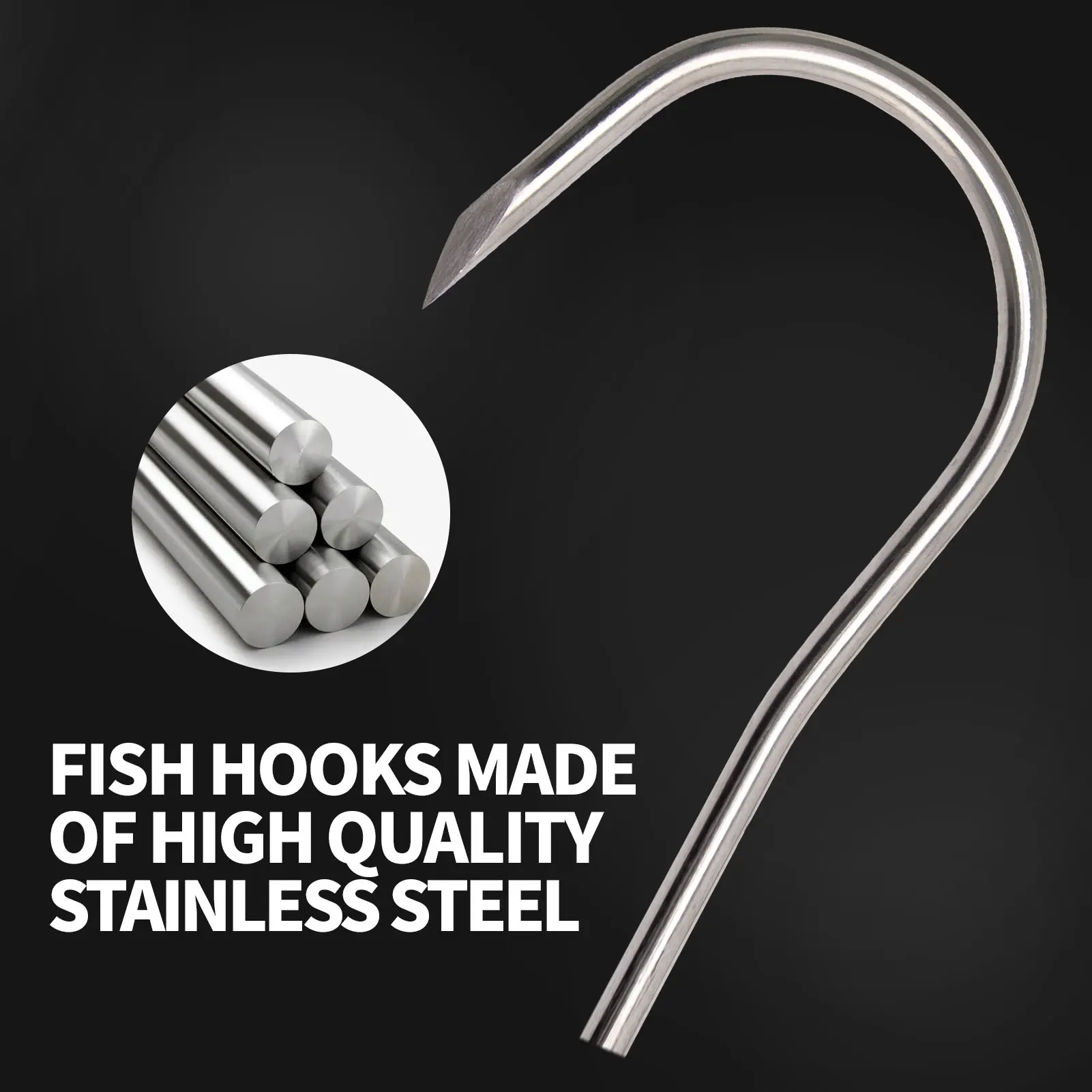 A1 Wholesale OEM 6Ft Sea Boat Tuna Fishing Gaff Fiberglass Blank Big Game  Trolling Hooks Tuna Fishing Gaff Hook With EVA Handle