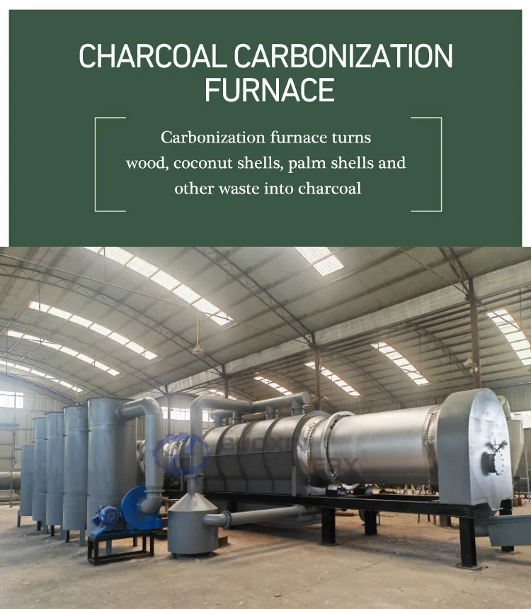 Anaerobic Rotary Carbonizing Furnace - Make Biochar & Graphene