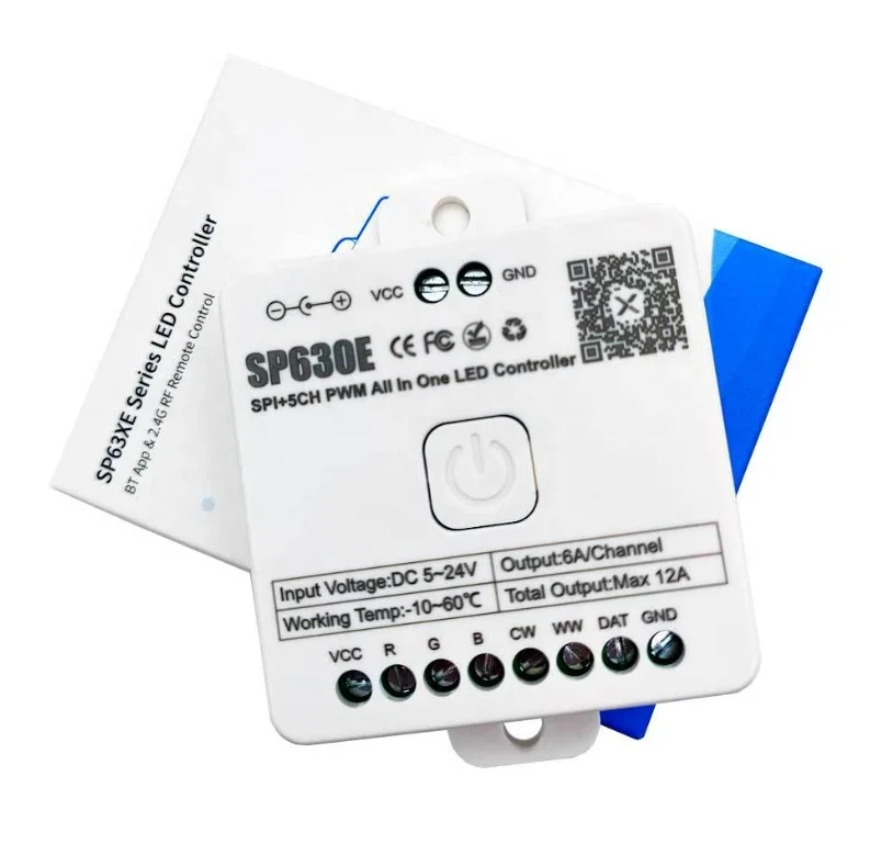 Contrôleur LED SP638E – Pilotage Par App, Synchronisation Musique, 16 Millions De Couleurs, Pour Bandeaux LED