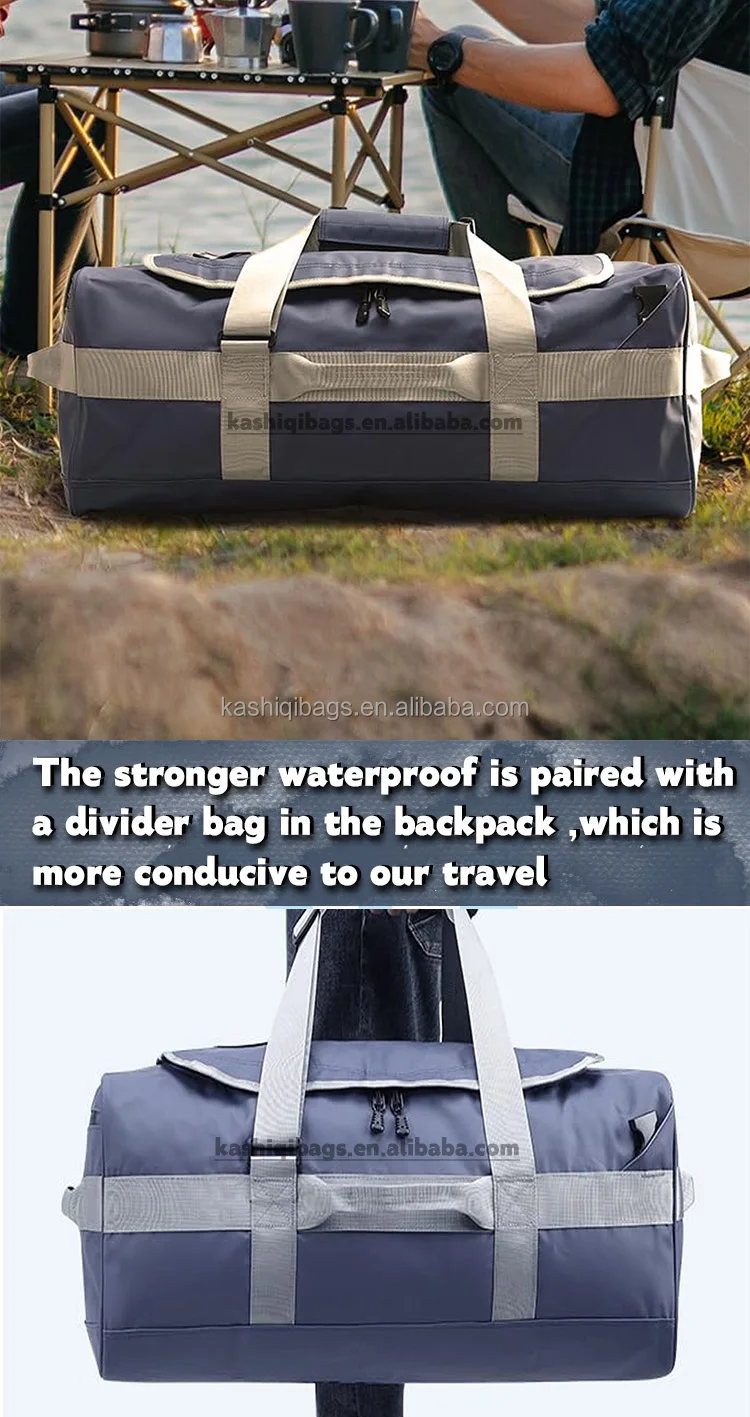 New Custom Logo White Duffel Durable Travel Waterproof Dry Duffle Bag