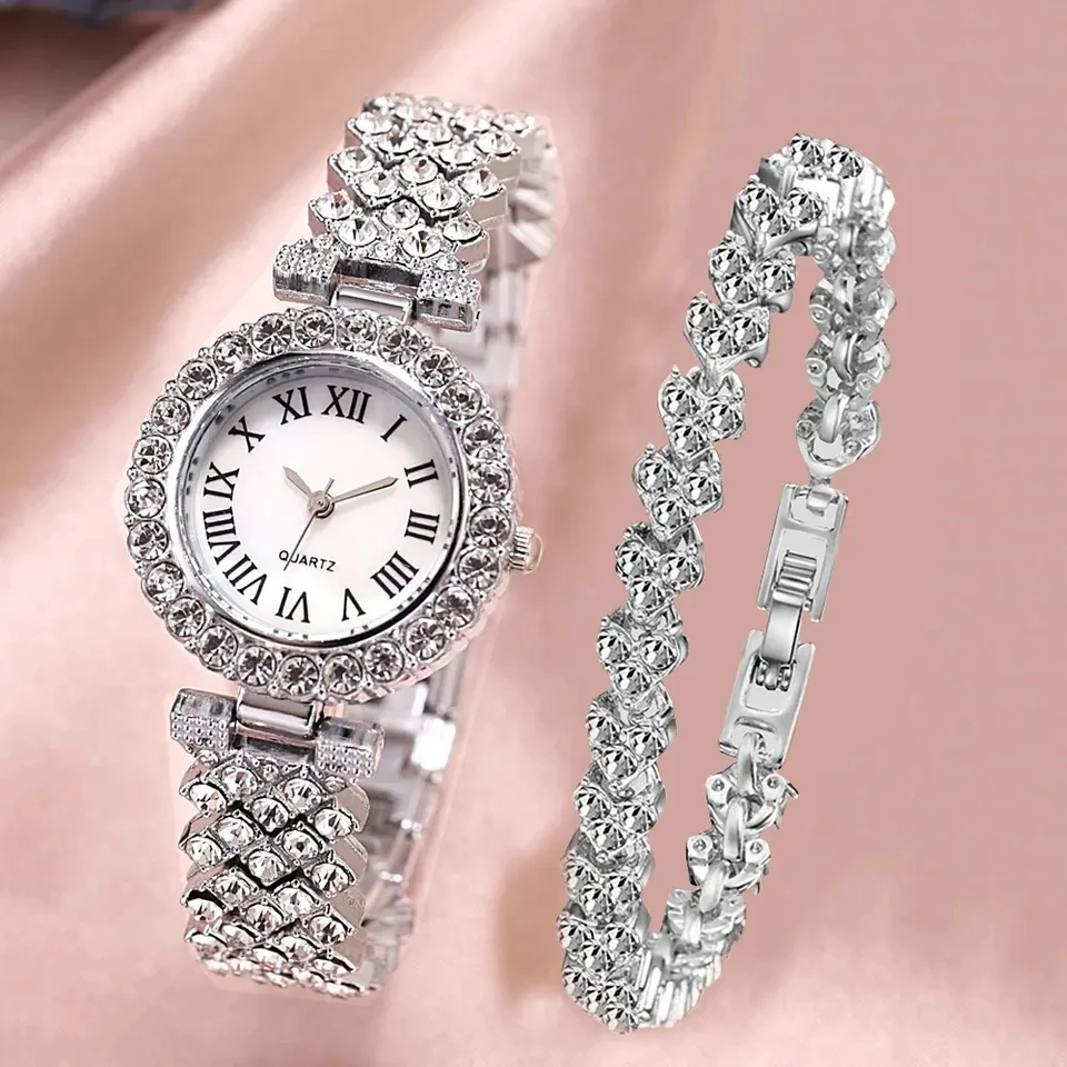 RORIOS Orologi da Donna Analogico Al Quarzo Orologi da Polso Minimalista Diamante Dial Mesh Cinturino Moda Orologio per Donna Ragazze