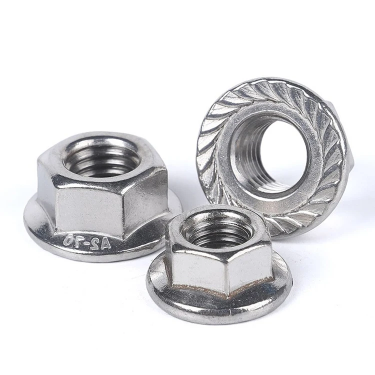 M3-m16 Stainless Steel Flange Nut M20 Hex M16 Nuts M10 Low Carbon Zinc ...